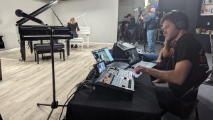 Grand piano livestreaming session